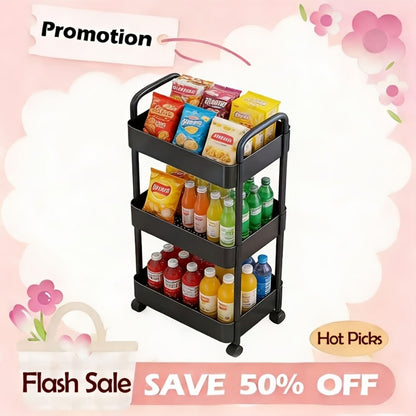 Multipurpose Rolling Storage Cart, File Cart & Storage Rack for Office, Kitchen, Bathroom, Garage, Bedroom & Outdoor Use, Available in Multiple Styles & Colors