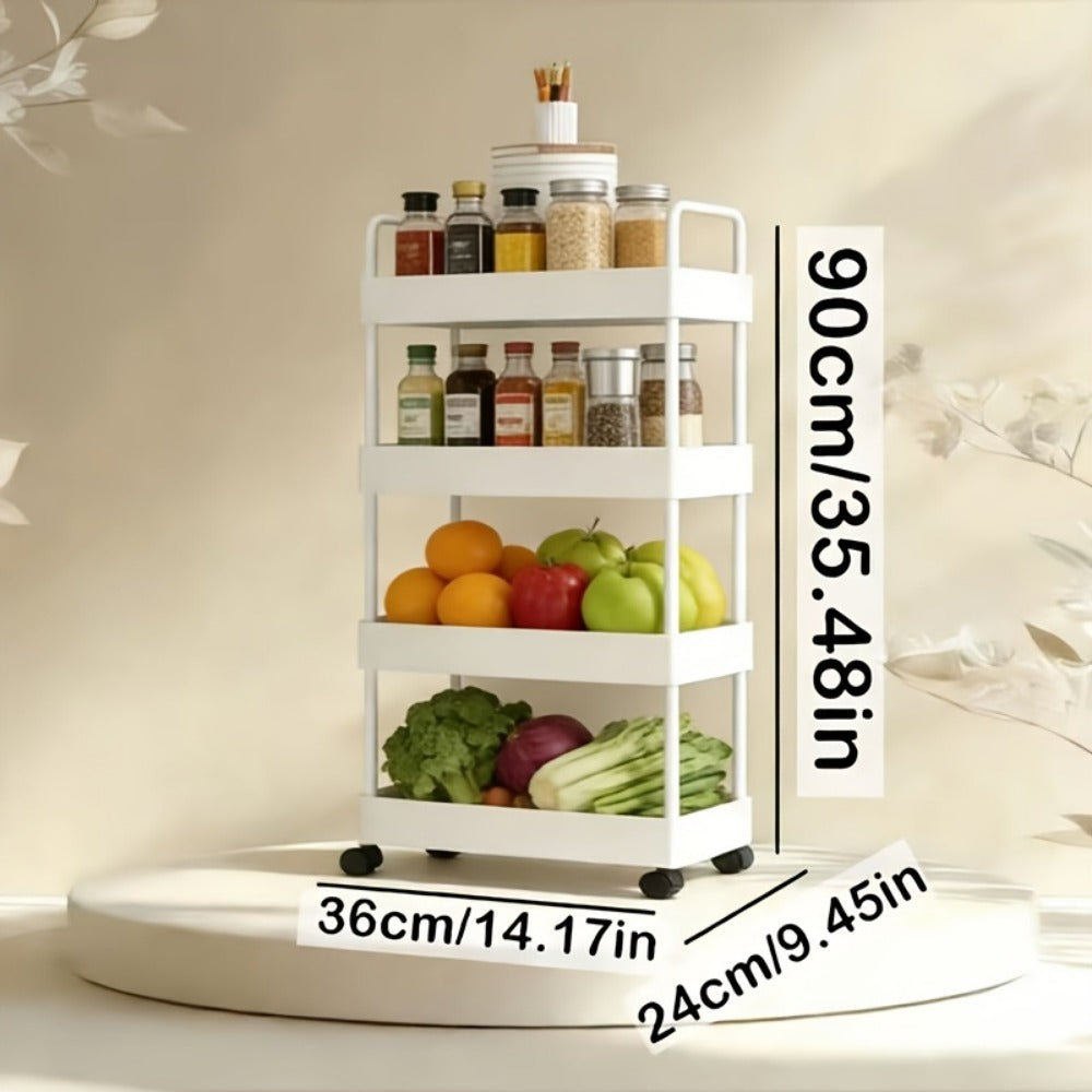 Multipurpose Rolling Storage Cart, File Cart & Storage Rack for Office, Kitchen, Bathroom, Garage, Bedroom & Outdoor Use, Available in Multiple Styles & Colors