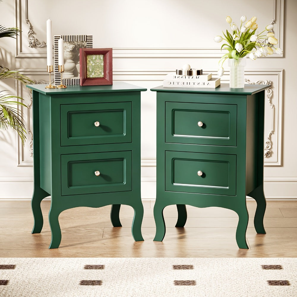 Nightstand with Drawers Small Bedside Table for Small Spaces Bedroom Storage Side Table Modern Compact Design Easy Assembly