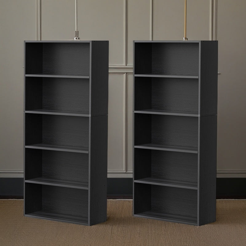 5/6-Tier Floor-Standing Bookshelf Organizer - Multi-Functional Open Shelf for Books, Decor & Cosmetics | Space-Saving Storage Unit for Home Office, Living Room & Bedroom | Modern Industrial Design