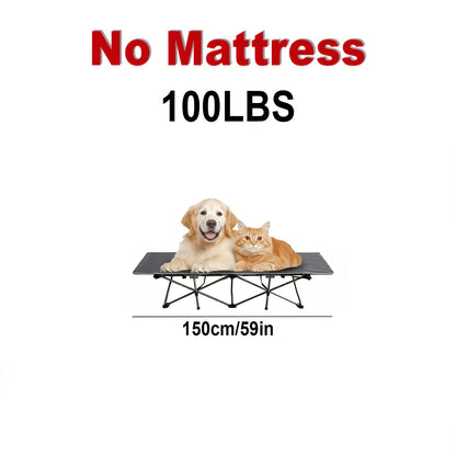 Bed Frame Sold Separately Adult Camping Bed 28in Wide Heavy Bed, Portable Folding Bed with Cushion, Pillow And Handbag, Camping Bed with Mattress, Sofa Bed, Companion Bed, Suitable for Office Nap, Beach, Yard, RV, Park. Includes100/510/710LBS