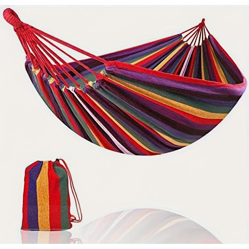 1 Portable Hammock - Anti-rollover Patent + Widened Load-bearing Fabric Surface, Turning Garden Camping Into A Comfortable Sleeping Bed In Seconds! Comes with A Handbag & High-strength Ropes, Say Goodbye to Complex Assembly, Suitable for All