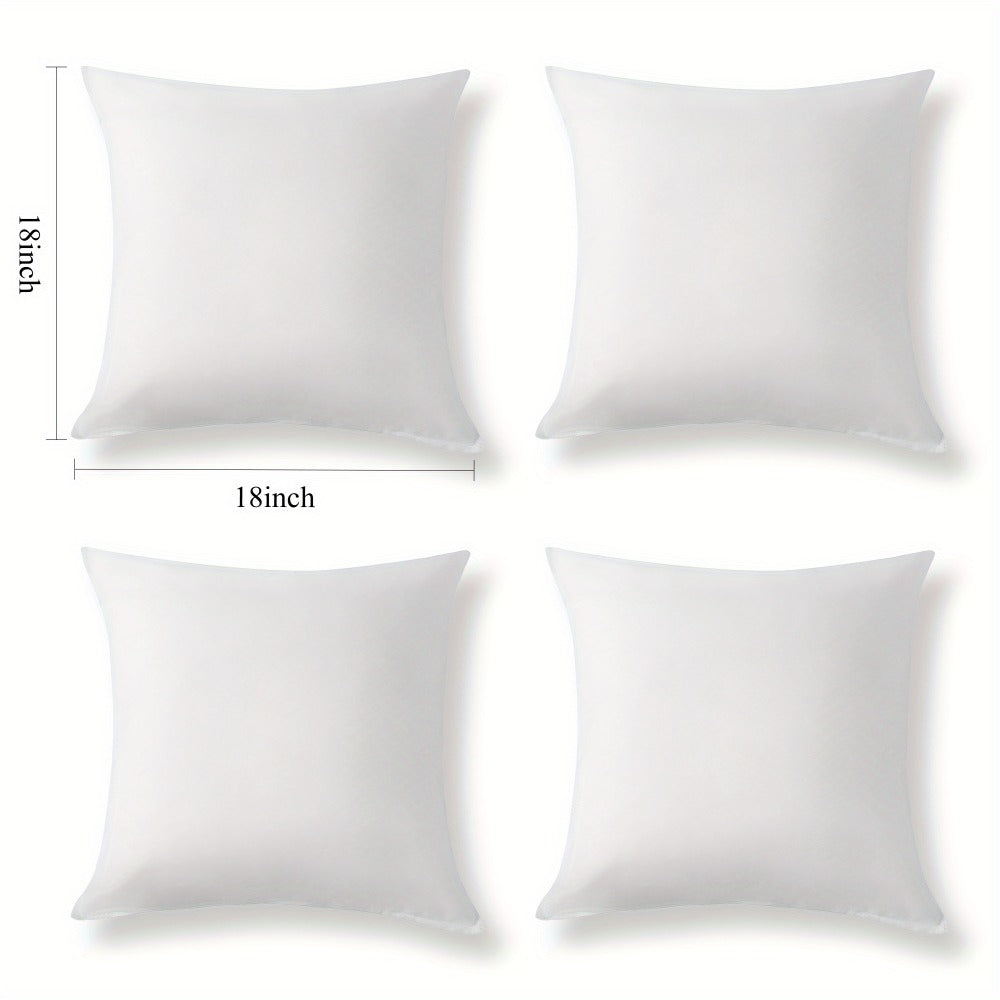 Pillow Inserts for Couch Sofa Bed 2/4 Pack 100% Hypoallergenic Virgin Fiber Square Rectangle Throw Pillow Inserts 12x20 16x16 18x18 inch