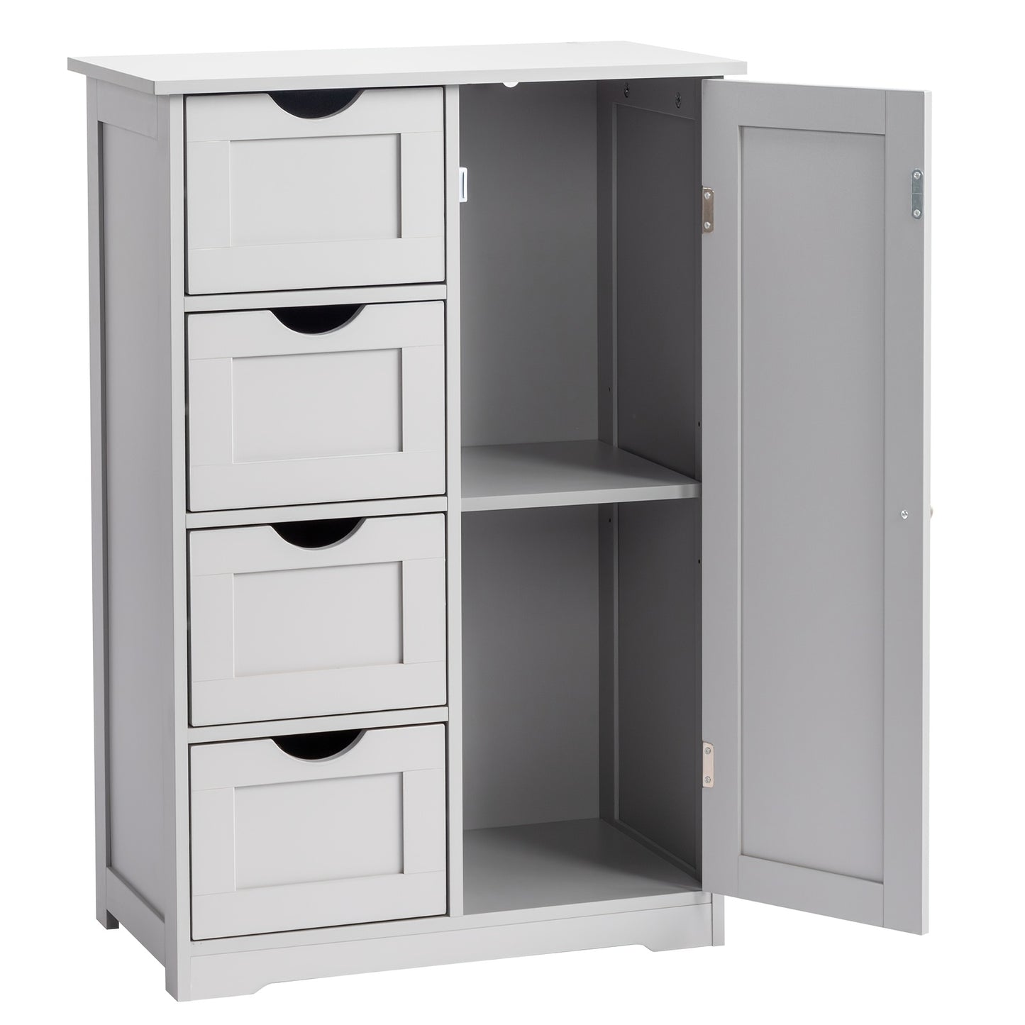 Bathroom Floor Cabinet shown in the Grey option