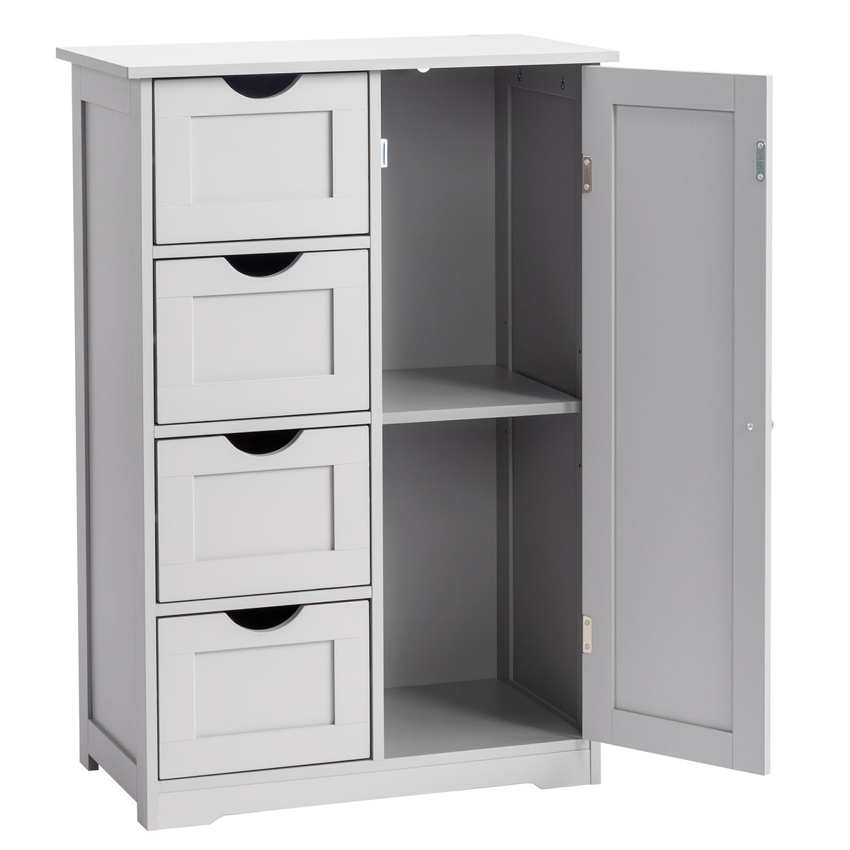 Bathroom Floor Cabinet shown in the Grey option