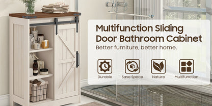Bathroom Storage Cabinet with Sliding Doors and Adjustable Shelves detail image - detail view 16