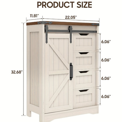 Bathroom Storage Cabinet with Sliding Doors and Adjustable Shelves detail image - detail view 4