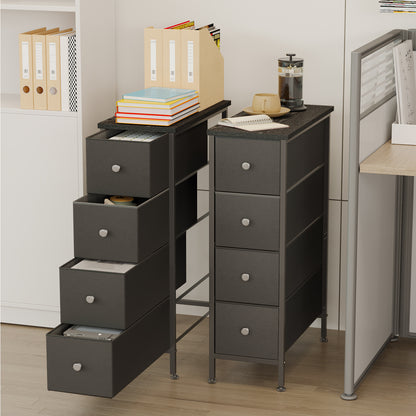WHONLINE 4-Tier Tall Narrow Storage Cabinet, 29.5*16.5*9.5in, Slim Bathroom Organizer, Storage Cabinet for Small Space, Bathroom, Kitchen, Bathroom Organization, Kitchen Organization, Slim Design, Compact Storage, Easy to install