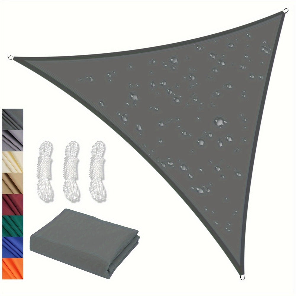 Triangle Shade Sail 98% UV Block 8 Colors 4 Sizes Solid Polyester Reinforced Corners – Outdoor Sun Shade Canopy for Patio Garden Backyard Pool Deck Balcony