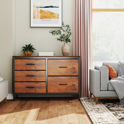 5/7/9 Drawer Cabinet, Wide Dresser with Fabric Bins And Drawer Organizer Spacious Storage Chest for Hallway