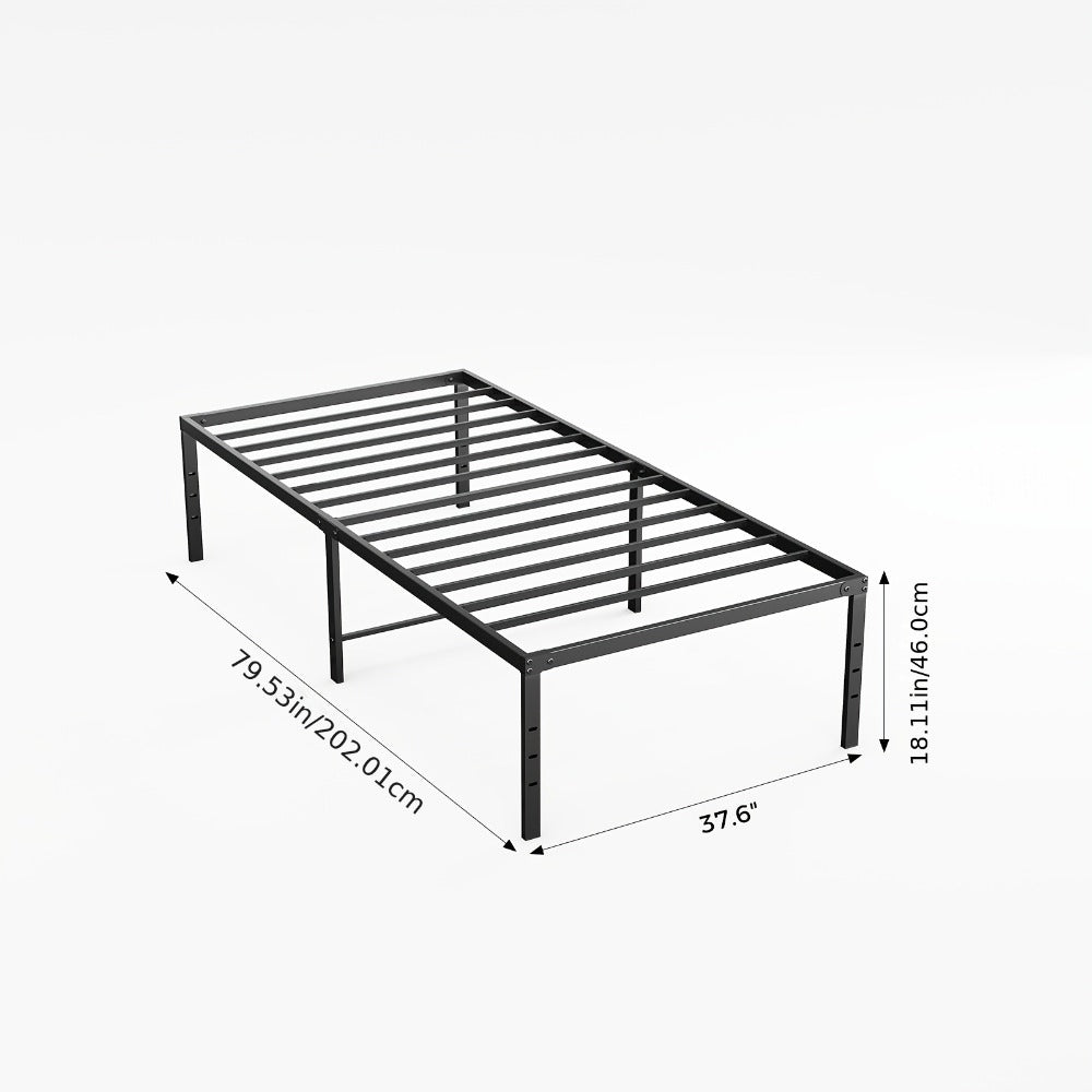 Metal Platform Bed Frame with Under Bed Storage 12 14 16 18 Inch Height Steel Slat Support No Box Spring Needed Twin Twin XL King Bedroom Furniture
