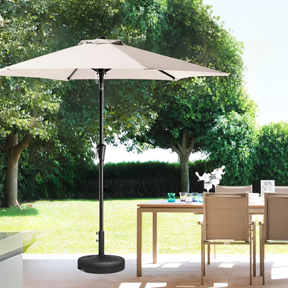 [Durable Round Umbrella Base] Durable Fillable Round Patio Umbrella Base, Free-Standing Patio Umbrella Round Base for Outdoor, Lawn, Backyard, Garden