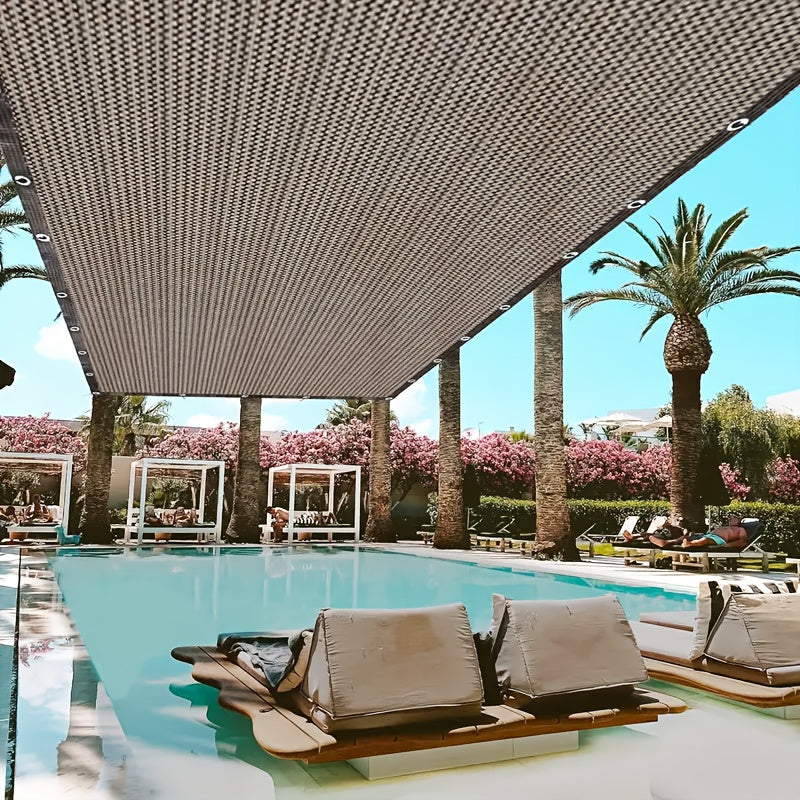 Outdoor Shade Net - Brown/Black, UV Protection, 91-100% Shading Rate, Durable Sun Shade, Ideal for Travel, Picnics, and Pools - Available in Multiple Sizes