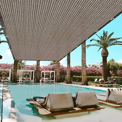 Outdoor Shade Net - Brown/Black, UV Protection, 91-100% Shading Rate, Durable Sun Shade, Ideal for Travel, Picnics, and Pools - Available in Multiple Sizes