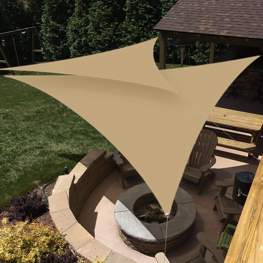 Triangle Shade Sail 98% UV Block 8 Colors 4 Sizes Solid Polyester Reinforced Corners – Outdoor Sun Shade Canopy for Patio Garden Backyard Pool Deck Balcony