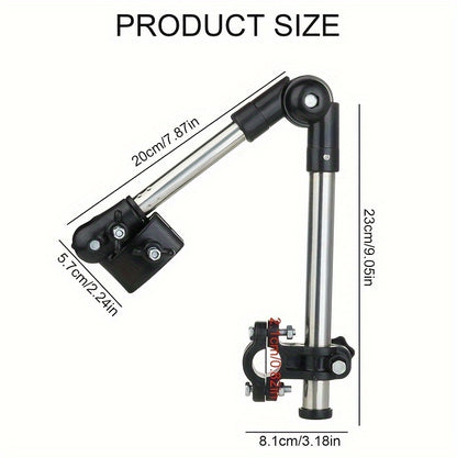 [Foldable Heavy Duty Metal] Upgraded Adjustable Stainless Steel Umbrella Stand | Foldable Swivel Design, Suitable for Wheelchairs, Bicycles Heavy Duty 100% Metal Frame | Sun And Rain Protection Safe Universal Installation Black Essential Outdoor Accessori