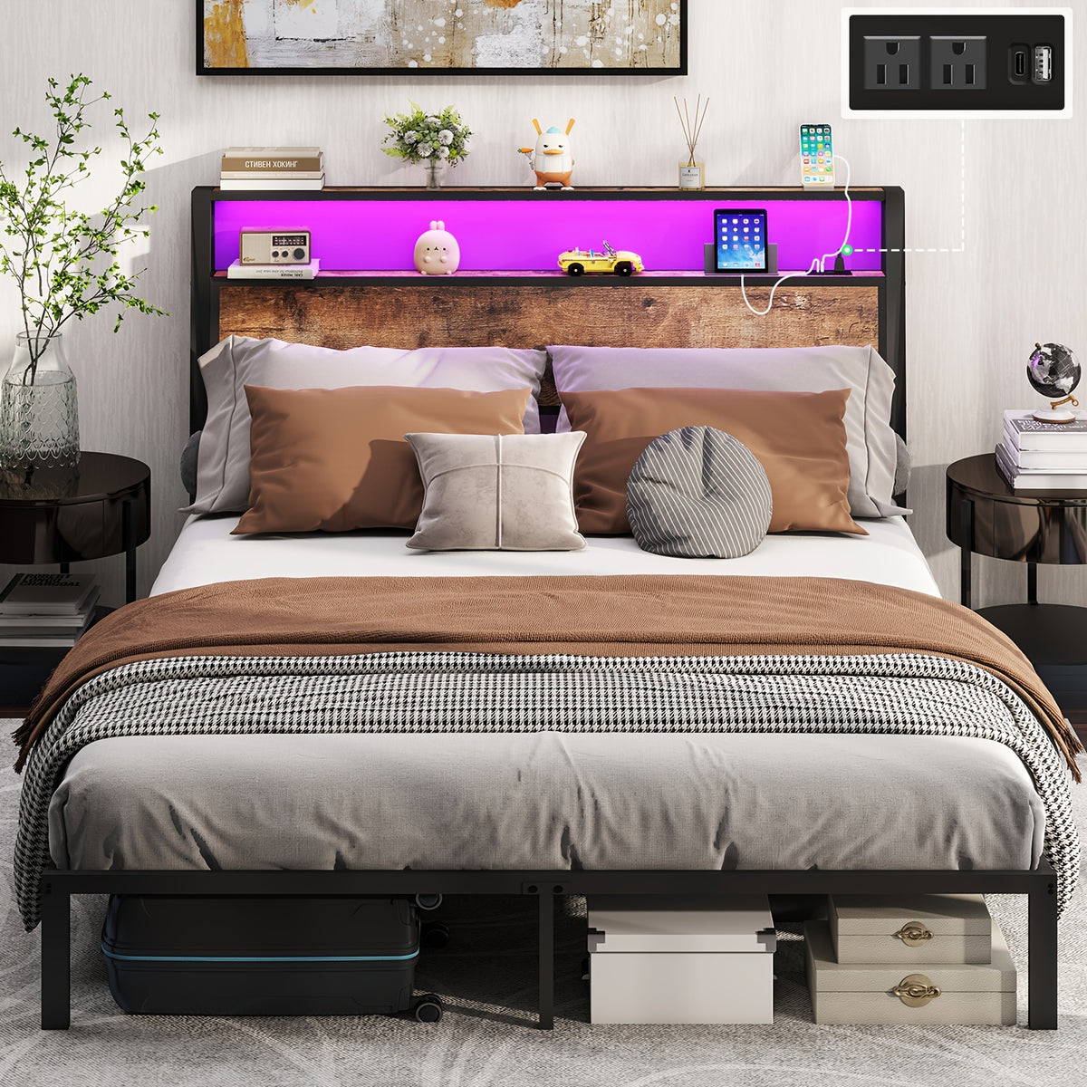 Bed Frame shown in the Queen option