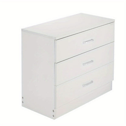 Storage Dresser with Drawers Organizer Closet Chest Modern White 3 Drawer Dresser for Bedroom, Living Room