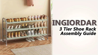 SUOERNUO 2/3/4-Tier Long Shoe Rack, Large Capacity Storage Organizer, Stackable Wide Shoe Rack Suitable for Wardrobe, Floor, Entrance, Porch, And Storage