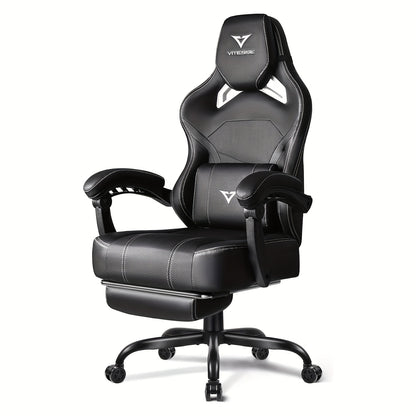 Gaming Chair shown in the Black+White option