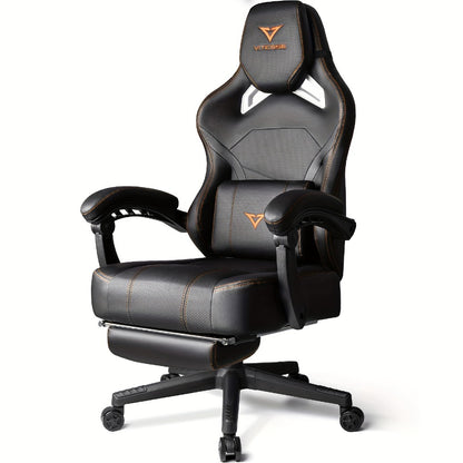 Big and Tall Oversized Gaming Chair with Footrest and High Back for Home Office detail image - detail view 6