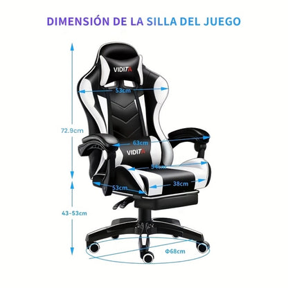 Big and Tall Tall Gaming Chair with Footrest and Lumbar Support and Multiple Color Options detail image - detail view 14
