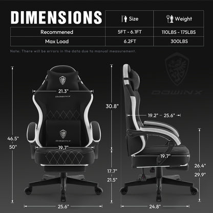 Big and Tall Tall Gaming Chair with High Back, High-Back Gaming Seat for Bedroom detail image - detail view 3