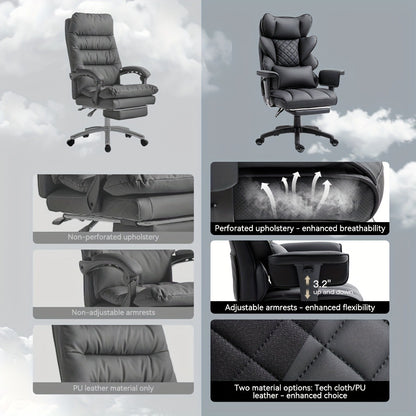 Big and Tall Tall Office Chair with Footrest and Lumbar Support and Pocket Springs detail image - detail view 12