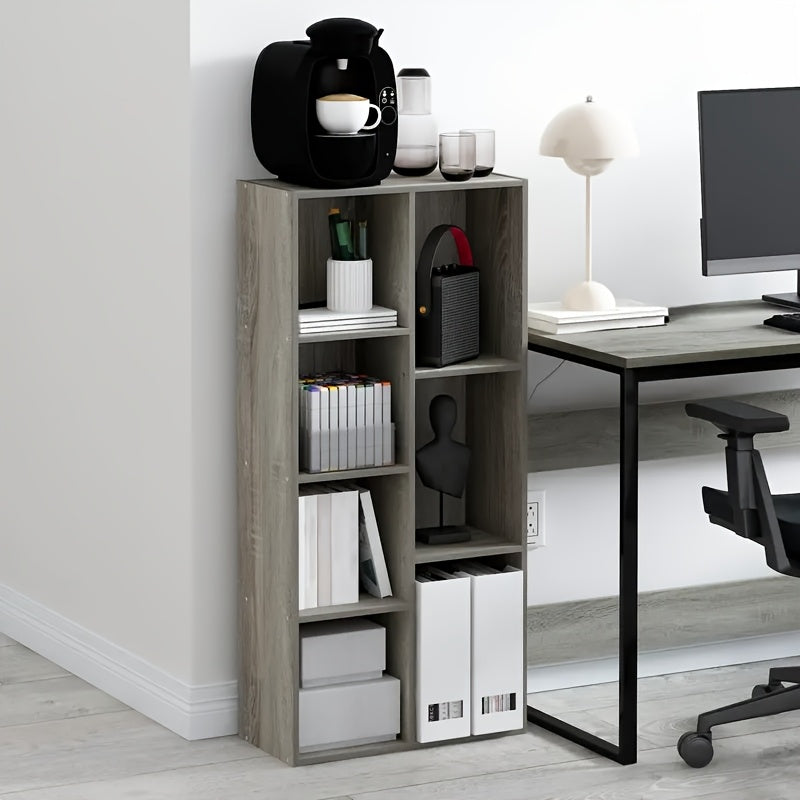 7-Cube Bookcase, Bookshelf, Storage Organizer, Multi-Purpose Shelving Unit for Books, Clothes,, Home Office, Living Room, Bedroom, Modern Design, Easy Assembly