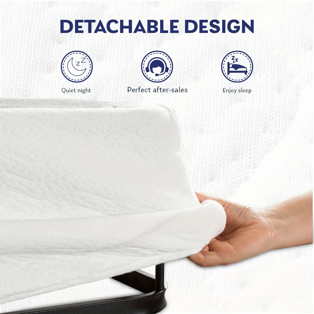 Box Spring 5 7.5 9 Inch Twin Full Queen King Strong Metal Frame Foundation High Profile Quiet Noise-Free Easy Assembly Bedroom Furniture