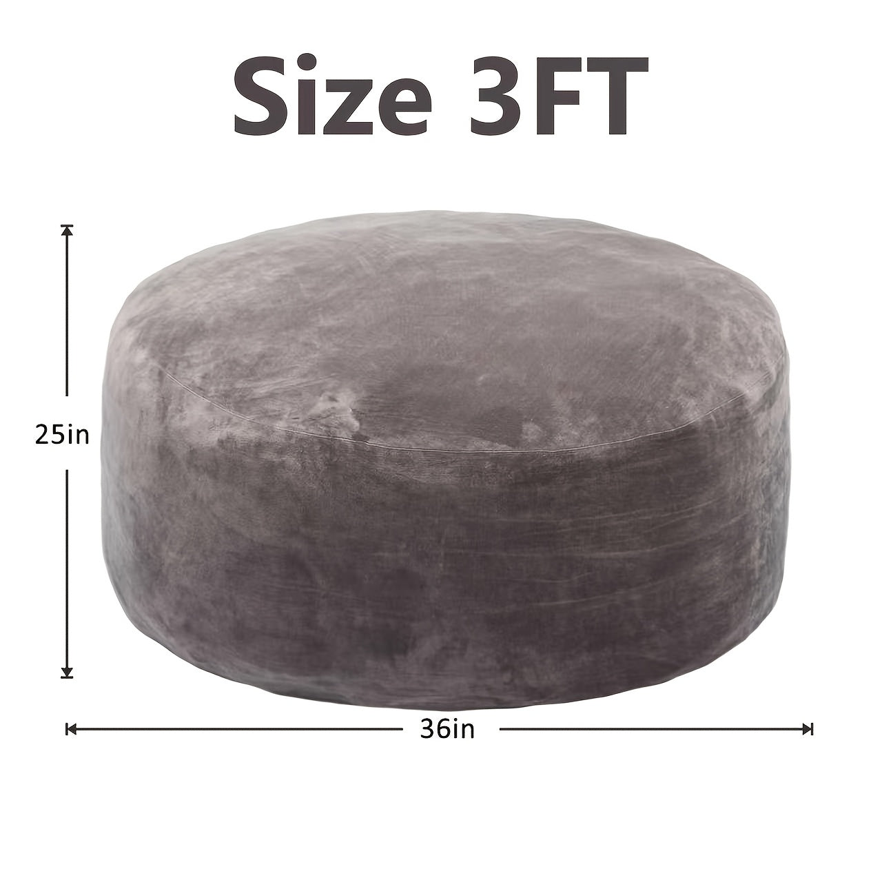 5ft 6ft Bean Bag Chair Giant BeanBag with Memory Foam Filled, Comfy Bean Bag Chairs for Adults, Adult Bean Bag Chair with Dutch Velvet Cover for Living Room Bedroom, 3ft 4ft Bean Bag Sofa