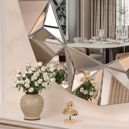 32 Inch Round Bathroom Mirror Frameless Beveled Edge Wall Mount - Large Circle Mirror for Bathroom Living Room Bedroom Home Decor Modern Design