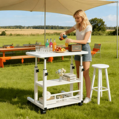 (1pc Pack) Heavy Duty 24 Inch Folding Table - Portable, Easy Storage & Tool-Free Assembly | Rectangle Banquet, Camping, Picnic, Party, Laptop & Patio Table for Small Spaces | Christmas Party Gift
