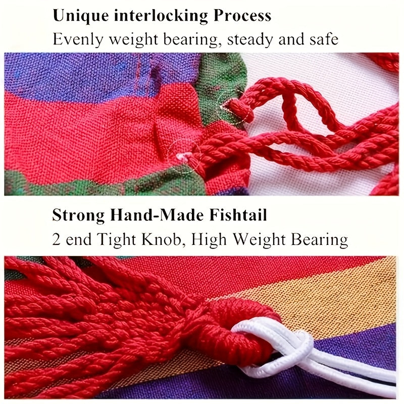 [Portable Outdoor Hammock] Portable Outdoor Hammock, Hanging Chair, With Hanging Chair, Sturdy Fabric Hanging Chair, Comfortable And Durable Hanging Chair, Very Suitable For Outdoor, Yard, And Courtyard (Without Pillow)