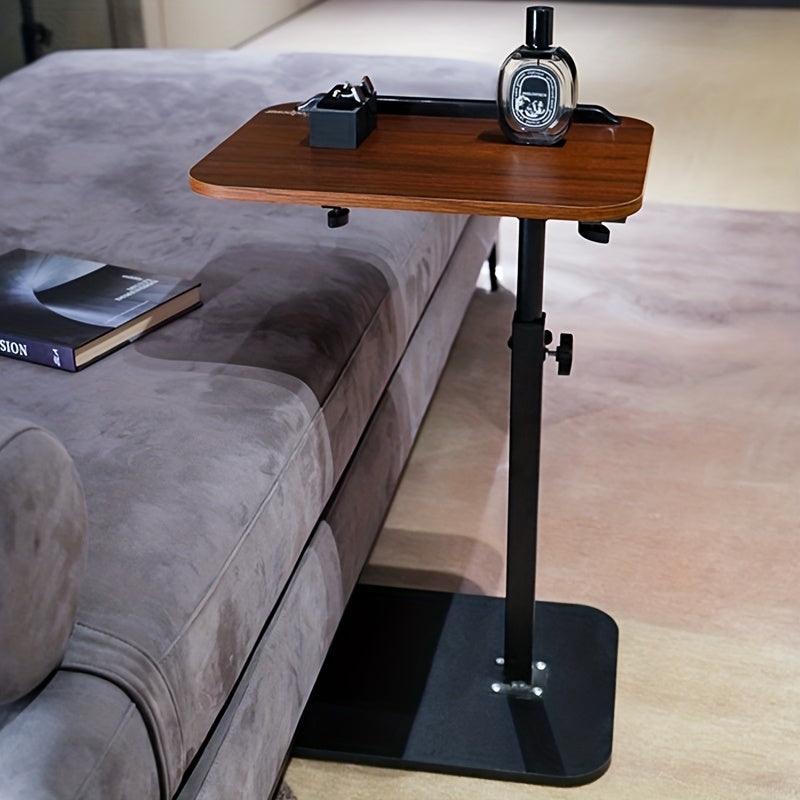 Side Table, TV Travel Table-Adjustable Height Side Table, Sofa C-Shaped Tea Table, 360 ° Rotating Small Side Table Tea Table, Bedroom, Apartment, Small Space Side Table, Sofa Side Cabinet And Coffee Table Function in One/Home Decor Living Room Decor