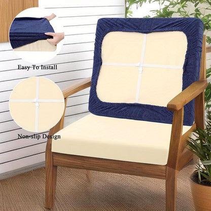 [Waterproof Cushion Covers] Outdoor Patio Cushion Covers Set of 8/10 Waterproof Stretch Seat Cushion Cover for Patio Furniture Outdoor Sofa Cushion Cover Replacement Couch Slipcovers Chair Seat Cover