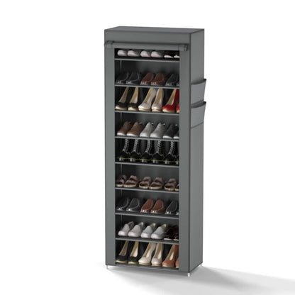 6/8/10/3 Tier Shoe Organizer with Nonwoven Fabric Cover Shoe Cabinet, Easy to Assemble, Portable Shoe Cabinet, Shoe Storage Shelf for 27-35 Pairs Of Shoes, Suitable for Various Scenes Such As Entryway, Suitable for Sneakers, High Heels, And Boots