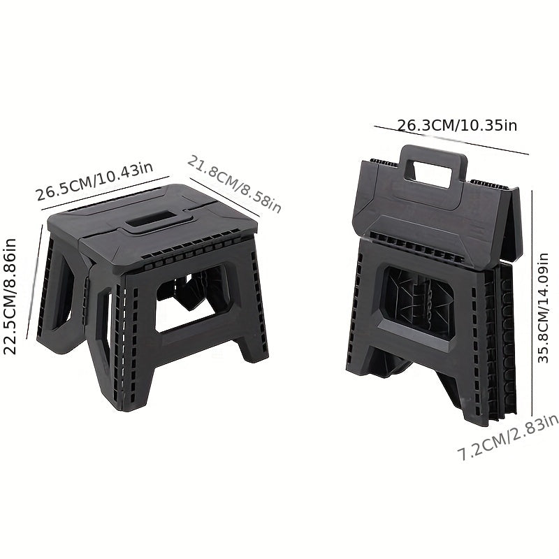 330 Pound Heavy-duty Thick Portable Folding Stool - Multi Color 1 Square Plastic Folding Stool, Suitable for Indoor, Party, Picnic, Fishing | Durable PP