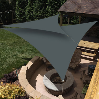 Triangle Shade Sail 98% UV Block 8 Colors 4 Sizes Solid Polyester Reinforced Corners – Outdoor Sun Shade Canopy for Patio Garden Backyard Pool Deck Balcony