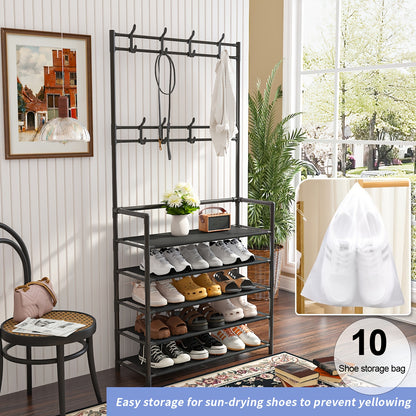 1pc Utility Racks, Entrance Rack, Home Organizer for Organizing Shoes And Hats - The Ideal Choice for Organizing Homes, Living Rooms, And Dormitories, Suitable for Living Rooms, Bedrooms, Lobbies, And Bathrooms, Each Item Comes with 10 Shoe Bags