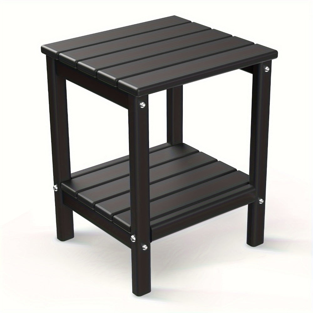 HDPE Adirondack Side Table Outdoor – Weather Resistant Rectangular End Table 15"x14"x18" for Adirondack Chair, Patio, Pool, Garden & Camping – 9 Colors, 1/2/4 Pack