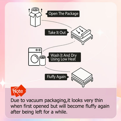 [Gift For Family] Mattress Pad/Mattress Topper/Mattress Cover/Breathable Fluffy Soft Mattress Protector With Deep Pocket - Machine Washable -RV, Bed, Sofa/Couch - Gift For Family, Home Twin/Full/Queen/King Size