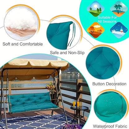 Replacement Outdoor Swing Cushions, Waterproof Cushions for 2-3 Person Swings, Washable Cushions for Outdoor Patio And Porch Furniture