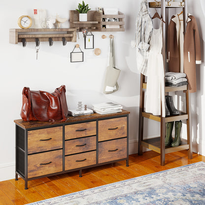 5/7/9 Drawer Cabinet, Wide Dresser with Fabric Bins And Drawer Organizer Spacious Storage Chest for Hallway
