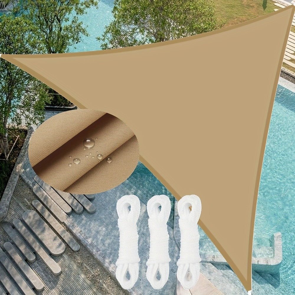 Triangle Shade Sail 98% UV Block 8 Colors 4 Sizes Solid Polyester Reinforced Corners – Outdoor Sun Shade Canopy for Patio Garden Backyard Pool Deck Balcony