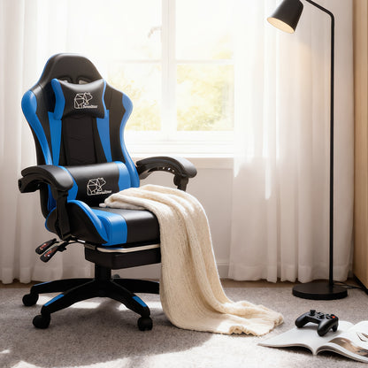 1pc with Footrest/without Footrest Chair, Suitable for Adults And Teenagers, Featuring A Lumbar Support, And Fixed Armrests. An Ergonomic Seat, Home Office Settings, Modern Gaming Chairs, High-quality Padding, Suitable for Home And Office Use