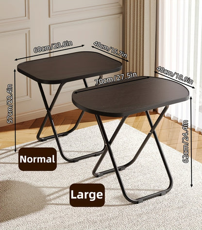 Stable Tray Table with No Assembly Required, TV Dinner Tray for Eating, Foldable Snack Tables for Bed/Sofa/ Living Room