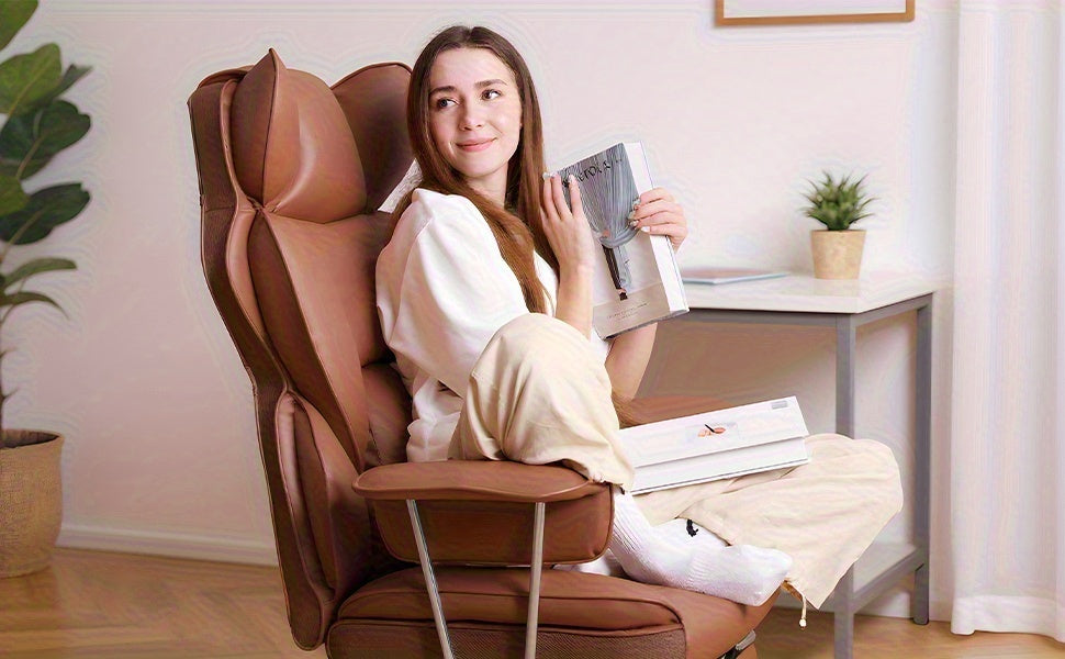KERDOM Big & Tall Executive Office Chair with Footrest - Heavy Duty 500lbs Capacity Ergonomic High Back Reclining Chair, Adjustable Height, Lumbar Support & Manual Recline, Heavy-Duty Swivel Computer Desk Chair with Soft Cushioned & Backrest for Hom