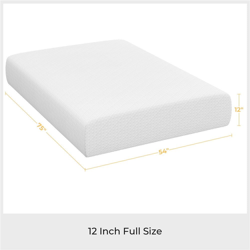 Costoffs 8/10/12in Gel Memory Foam Mattress, Medium Firm Bed with Green Tea Scent & 3-Layer Support for Dorm, Guest Room, Bunk Bed, Furniture for Home, Christmas Gift