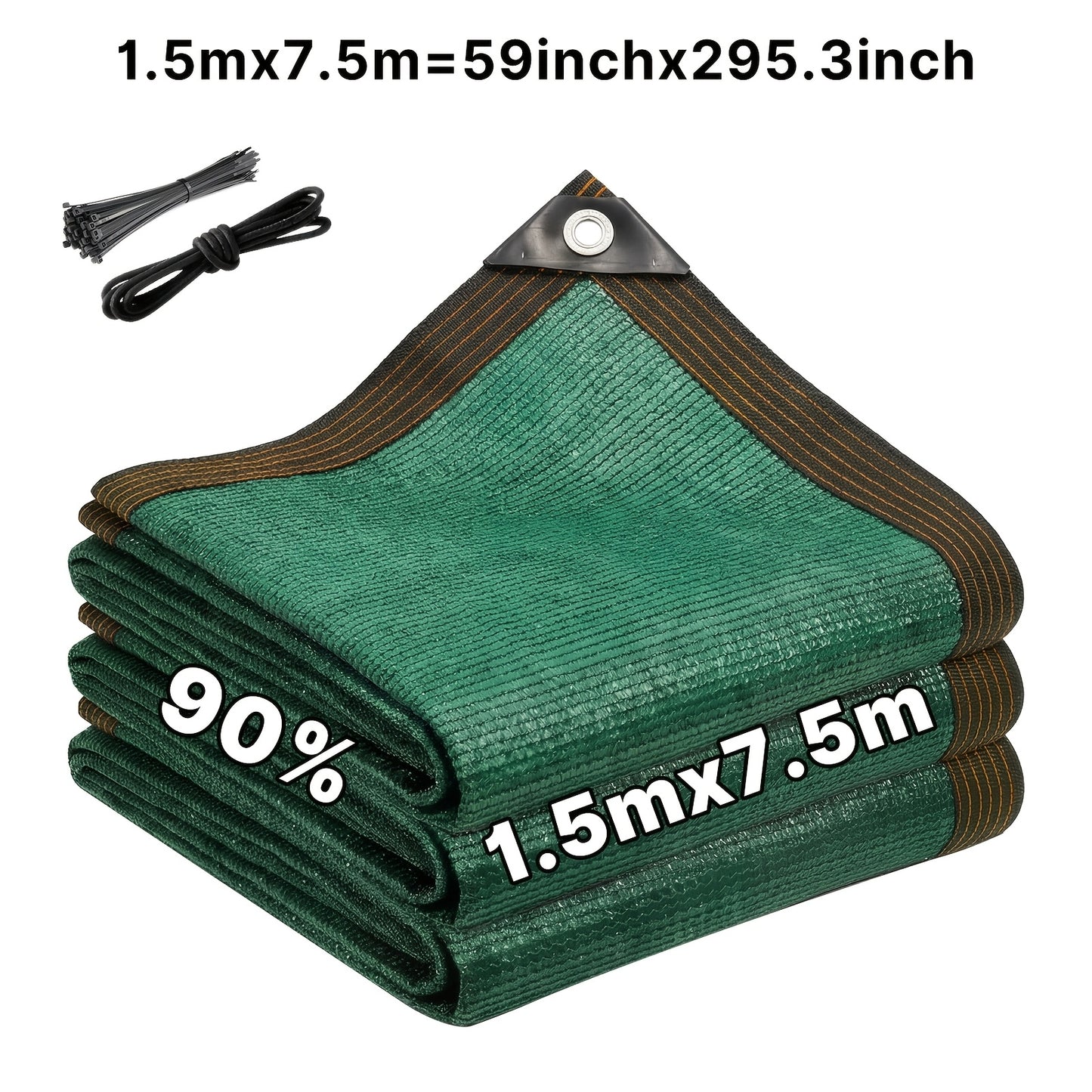 [Heavy Duty Privacy Screen] 5Ft X 25Ft/6Ft X 50Ft Fence Privacy Screen, Heavy Duty Privacy Fence Screen, Outdoor Shade Cloth Mesh Barrier, Includes 33Ft Black Rope, Green